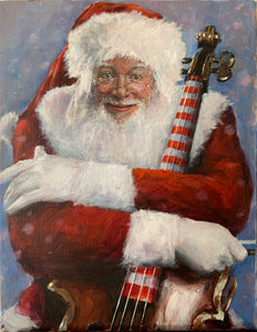 Cello Santa Original Painting
