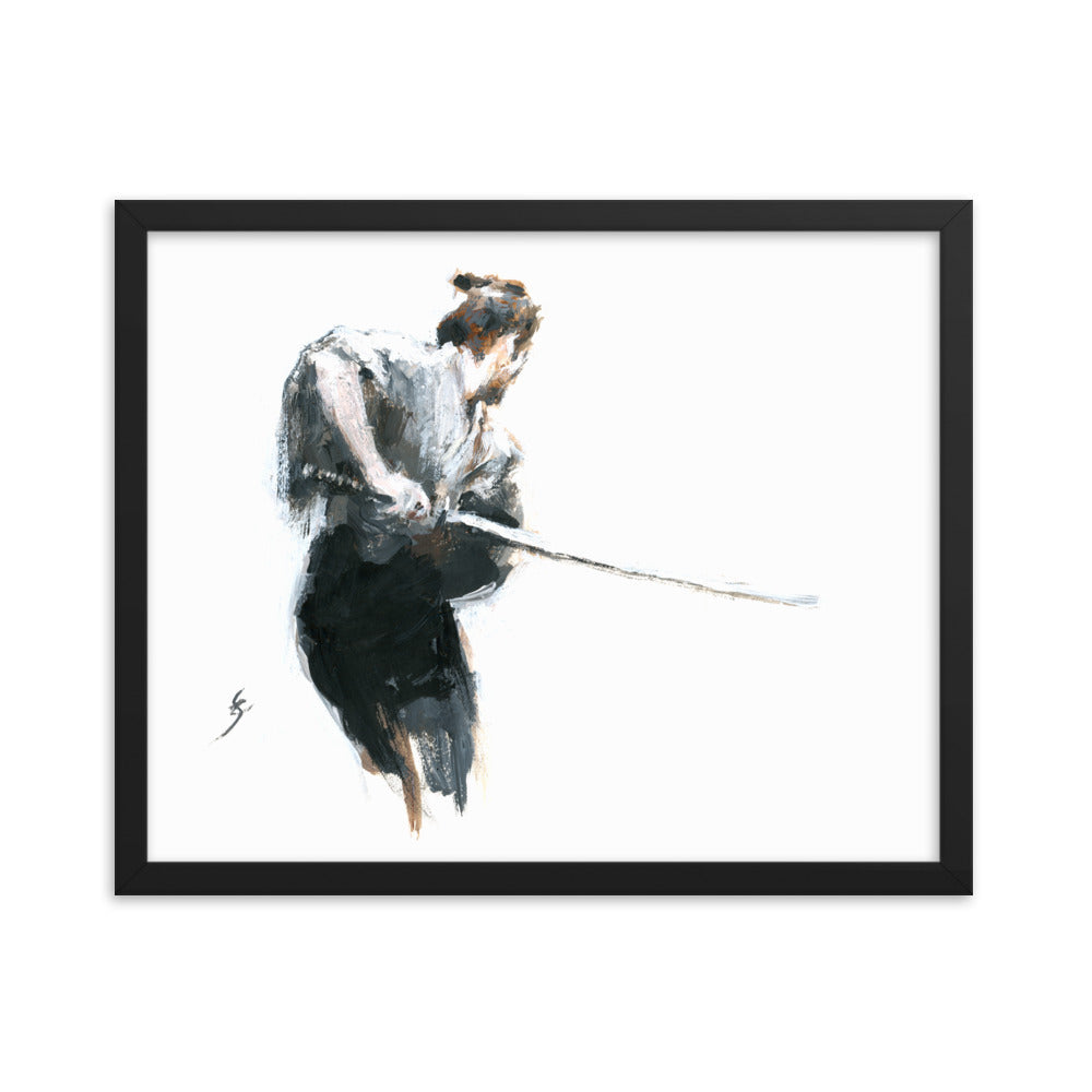 "Ronin" Print (Samurai Painting) Framed poster