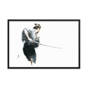 "Ronin" Print (Samurai Painting) Framed poster