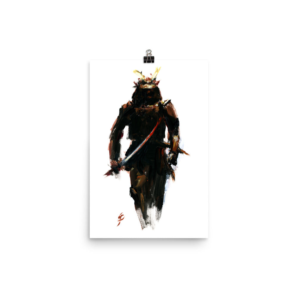 "Samurai" Print (Samurai Painting). Poster