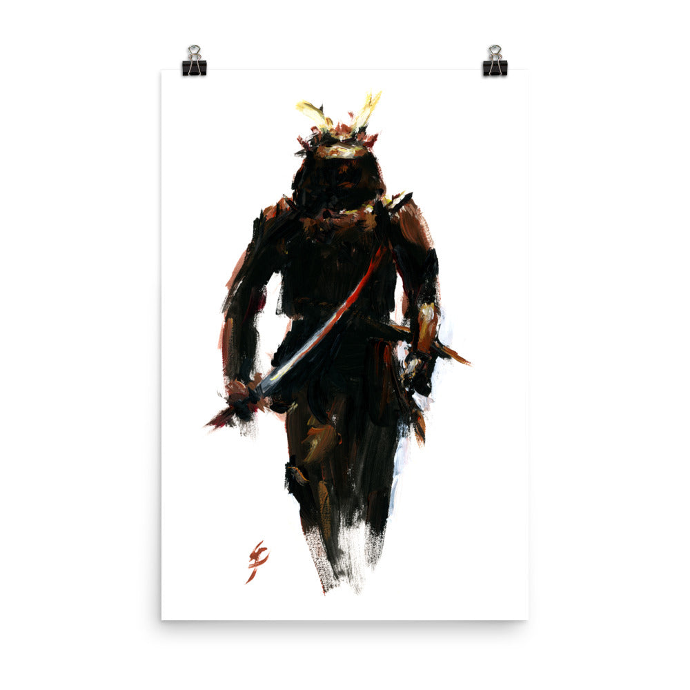 "Samurai" Print (Samurai Painting). Poster