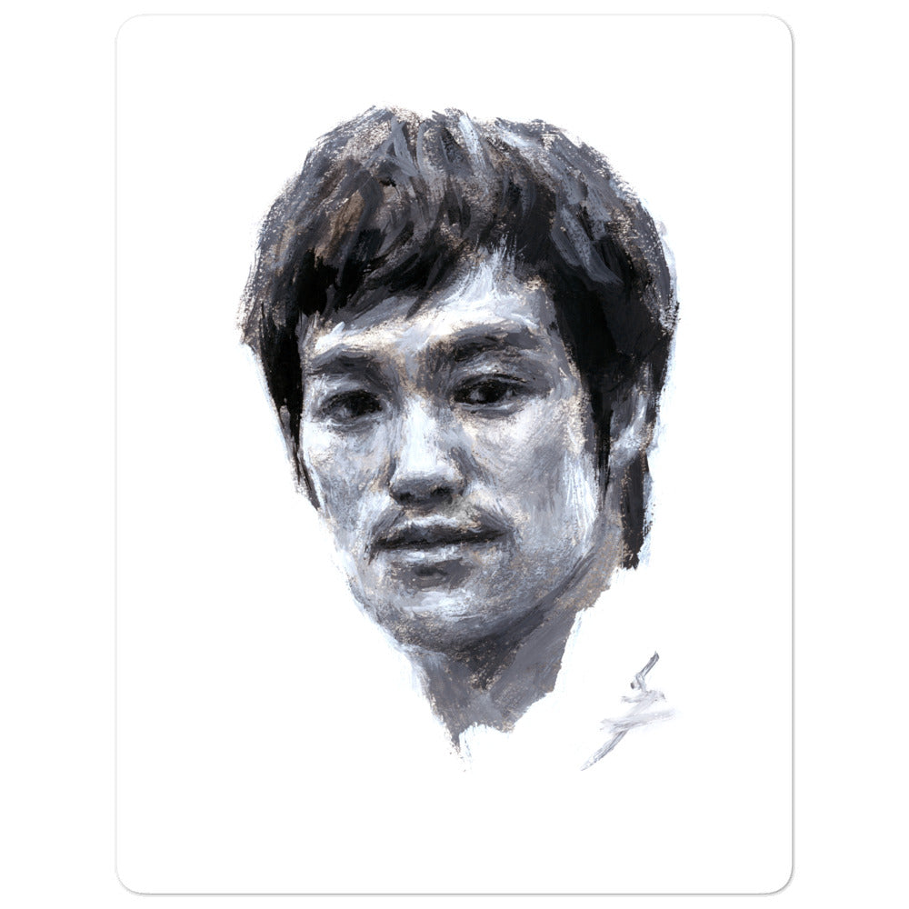 "Snazzybruce" Bruce Lee Painting . Bubble-free stickers